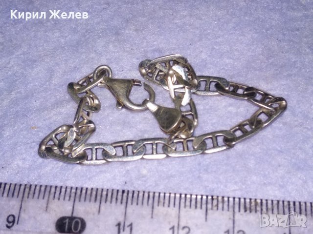 ЕЛЕГАНТНА СРЕБЪРНА ГРИВНА СРЕБРО 925 с БЯЛА ПОЗЛАТА ЗДРАВА МАЙСТОРСКА ВИНТИДЖ АРТ ПЛЕТКА 38537, снимка 11 - Гривни - 41638450