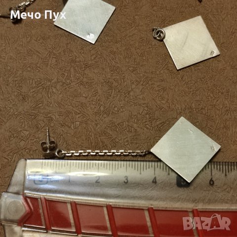 Сребърен комплект - висящи обеци и висулка (36), снимка 3 - Бижутерийни комплекти - 44230579