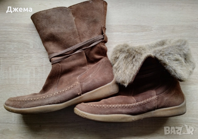 Ботуши - естествена обърната кожа, снимка 4 - Дамски ботуши - 52051788