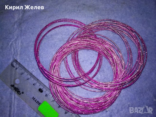 КОМПЛЕКТ ФЕШЪН АРТ МЕТАЛНИ ЦИКЛАМЕНИ ГРИВНИ 37516, снимка 4 - Гривни - 40856394