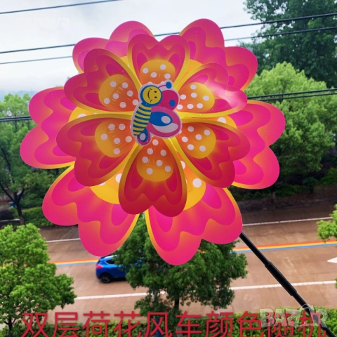 6476 Цветна градинска вятърна въртележка, 70 см, снимка 5 - Градински мебели, декорация  - 53812481