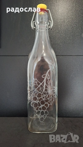 Ръчно гравирана бутилка , снимка 3 - Буркани, бутилки и капачки - 53642390