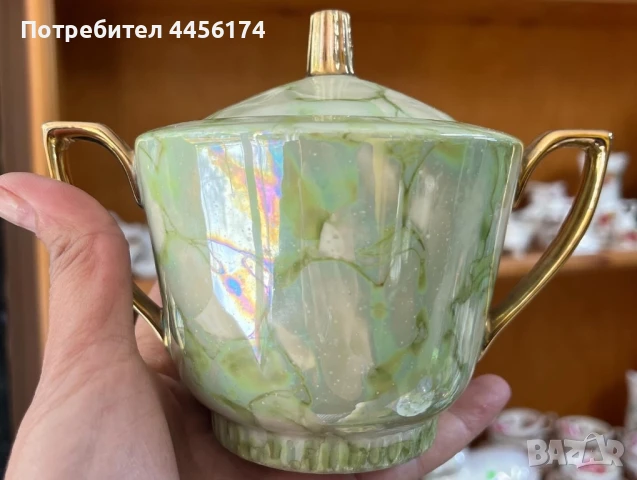 Сервиз за чай  Светлината играе с преливащите цветове цветове( лустри) , снимка 5 - Сервизи - 50661613