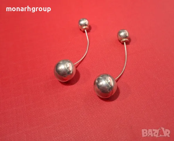 Сребърни обеци, снимка 3 - Обеци - 49566387