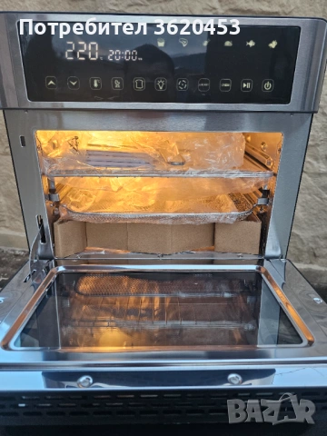 Електрическа фурна Severin Bake & Fry, 2200 W, 25 L, 12 програми, Таймер, LED дисплей, 3 аксесоара, , снимка 2 - Печки, фурни - 53196368