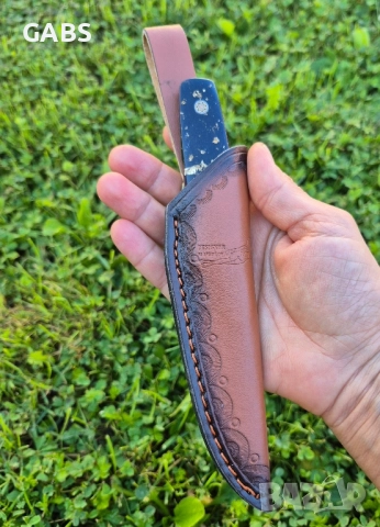 Малък ловен нож R.W.LOVELESS Marble с кожена кания,LN421, снимка 10 - Ножове - 51579812