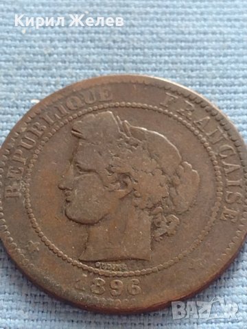 Рядка монета 10 сантима 1896г. Франция Трета република 30411, снимка 5 - Нумизматика и бонистика - 42681907