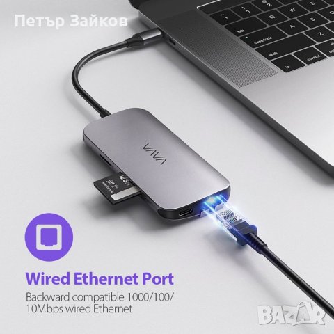 VAVA VA-UC006 8 в 1 USB C хъб адаптер, снимка 3 - Друга електроника - 42512915