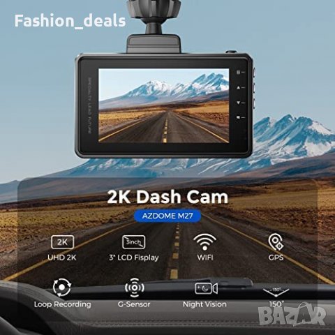 Нова компактна 2K камера за кола автомобил рекордер Dash Cam Видеорегистратор, снимка 2 - Друга електроника - 40124596