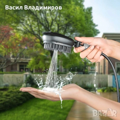 Преносим душ 8L за кучета, велосипеди и спортни принадлежности – без електрическо захранване, с ръчн, снимка 8 - Други стоки за животни - 53076484