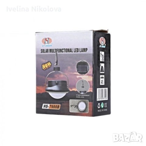 Лампа с карабинер, соларно презареждаща се батерия, ярка LED светлина, снимка 6 - Други - 51474537