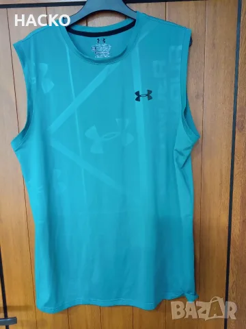 Потник Under Armour в Тюркоазено Зелен Цвят Размер 3XL 100% Оригинален Внос от Англия, снимка 5 - Тениски - 56117120