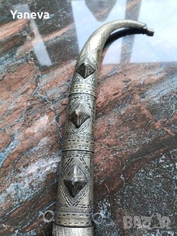 Ханджар,  боен нож с извито острие, снимка 2 - Ножове - 53309606