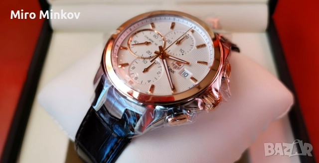 ПРОДАВАМ ЗЛАТЕН ЧАСОВНИК TAG HAUER, модел LINK Calibre 16, като нов, снимка 12 - Мъжки - 52707003