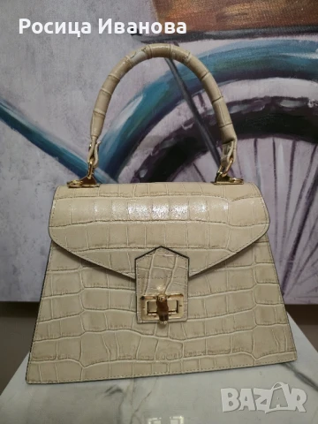 VERA "Fage" - Луксозна Италианска Чанта от Естествена Кожа, снимка 3 - Чанти - 50760259