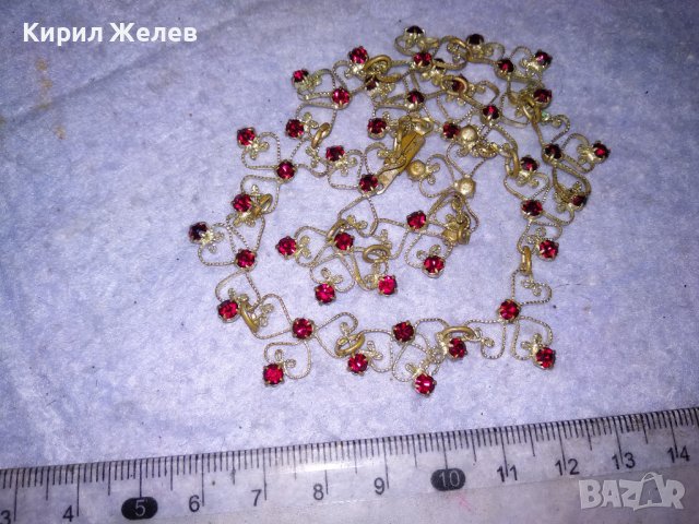 СТАРИННА БРОНЗОВА ПОСРЕБРЕНА АРТ НУВО ОГЪРЛИЦА с ФАСЕТИРАН ГРАНАТ РЪЧНА ФИЛИГРАННА ИЗРАБОТКА 38456, снимка 13 - Антикварни и старинни предмети - 41395958