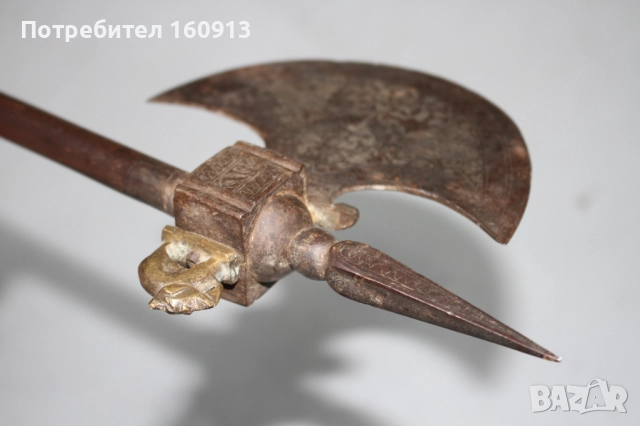 Ислямски Османски Индо-персийски Бойни Брадви с Шиш. Сет., снимка 17 - Антикварни и старинни предмети - 51443401
