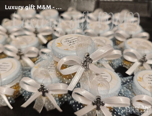 Подаръци за гости, подаръчета за гости, бурканчета с мед, снимка 5 - Подаръци за кръщене - 36079138