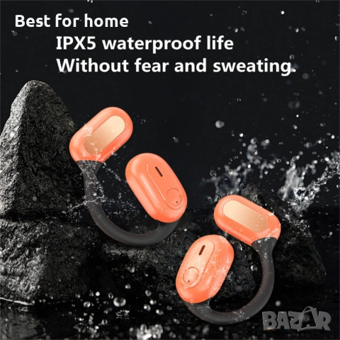 Безжични слушалки с отворени уши за офис тренировки и шофиране, снимка 5 - Bluetooth слушалки - 53705949