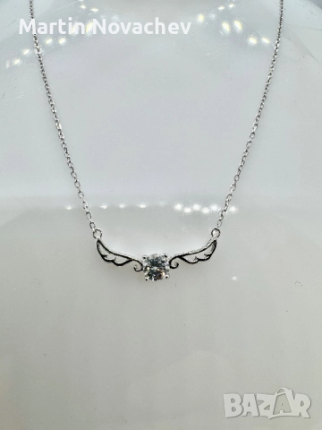 Сребърно колие с мойсанит (Диамант) 0.5 карата