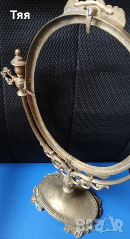 Бронзова стойка за огледало , снимка 5 - Антикварни и старинни предмети - 53284410