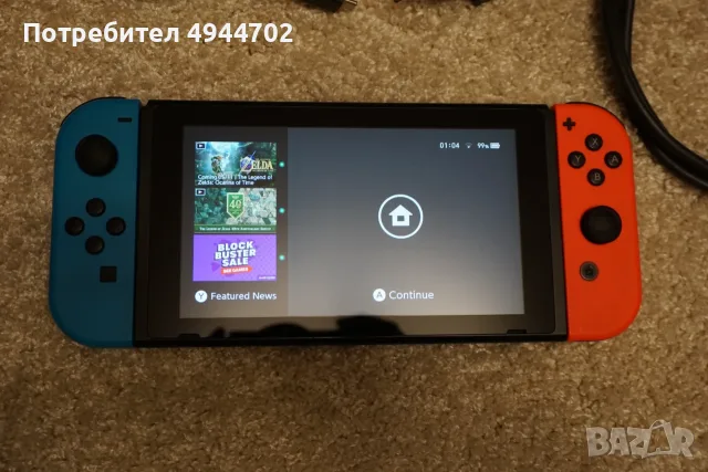 Nintendo Switch (v1) – пълен комплект + LAN адаптер + 512 GB SD, снимка 6 - Nintendo конзоли - 56012094