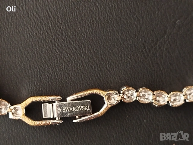 Оргинална сребърна гривна сваровски / svarovski, снимка 4 - Гривни - 53815199