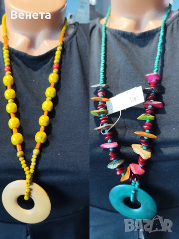 Дървени гердани 🥰, снимка 13 - Колиета, медальони, синджири - 51200718