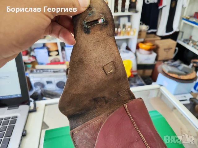 Стар кожен кобур за пистолет, снимка 4 - Антикварни и старинни предмети - 50779147
