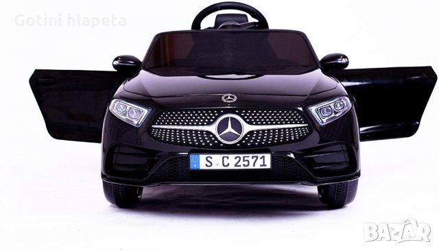 Акумулаторна кола Mercedes Benz CLS350 -12V с меки гуми с Кожена седалка МP3, снимка 3 - Детски велосипеди, триколки и коли - 34850123