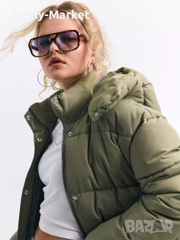 Дамска дълго зимно яке с качулка, снимка 4 - Якета - 53511656