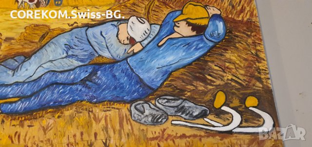  Van gogh ,Винсент  Ван Гог replica,реплика масло и акрил , снимка 2 - Картини - 41143637