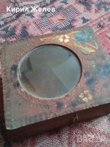 Кутия стара дървена за будилник от царско време пирографирана 43749, снимка 14 - Антикварни и старинни предмети - 44335000