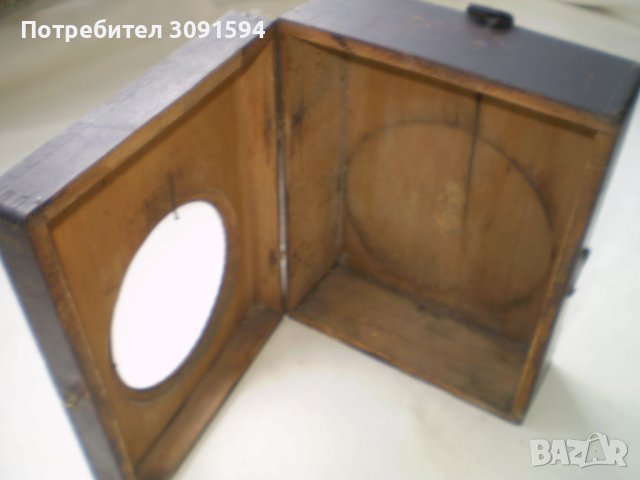 Стара  дървена кутия за часовник с пирография , снимка 4 - Антикварни и старинни предмети - 41842870