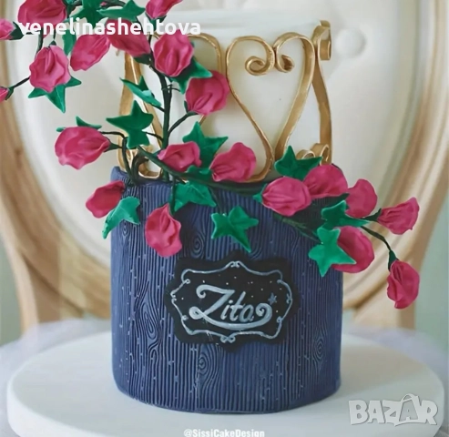 Силиконова форма с релеф на кора камък тухли фондан за декорация на торта , снимка 6 - Форми - 52939264