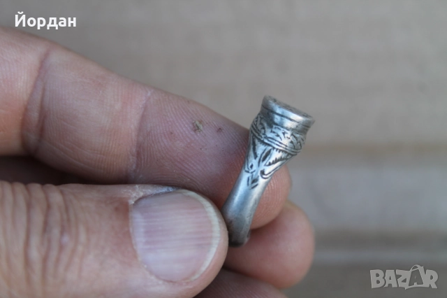 Сребърен Турски пръстен, снимка 4 - Антикварни и старинни предмети - 52367318