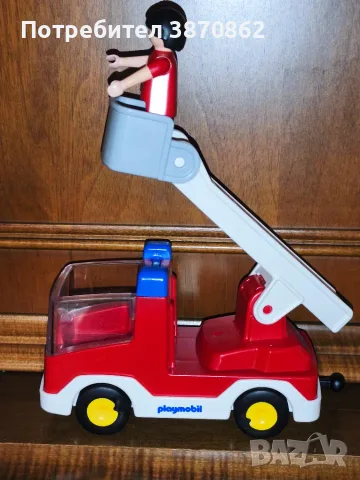 Playmobil пожарна (2016 г.) и човече (1994 г.), снимка 2 - Конструктори - 56317293
