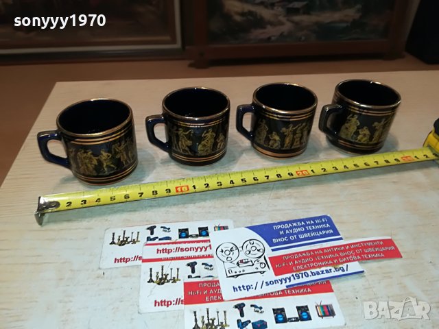 neofitou-hand made 24k gold-made in greece 4бр чашки за кафе 0206231626, снимка 3 - Колекции - 40917512