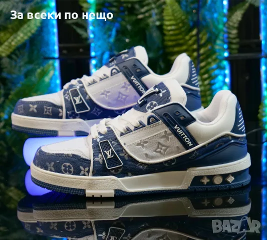 Louis Vuitton Унисекс👟Мъжки Маратонки👟Дамски Спортни Обувки👟Сникърси Цвят- Бяло и Синьо Код S466, снимка 4 - Маратонки - 55933954