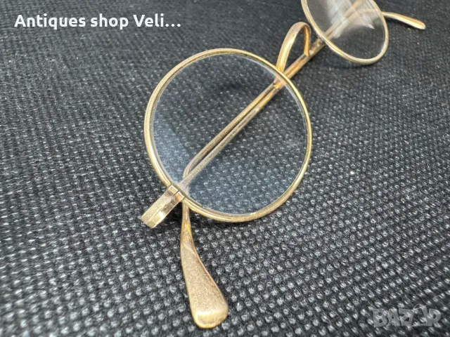 Позлатени ретро очила №6335 , снимка 2 - Антикварни и старинни предмети - 48614497