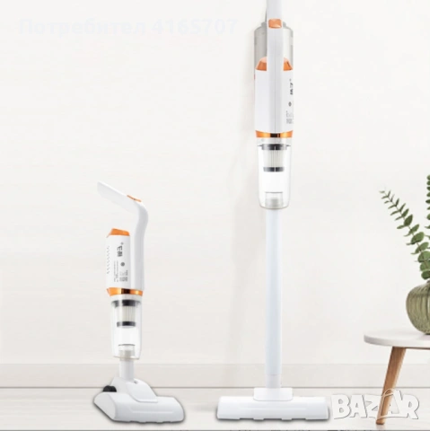 Акумулаторна домакинска ръчна прахосмукачка с 5 накрайника, снимка 3 - Прахосмукачки - 53528304