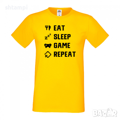 Мъжка тениска Game 4,Eat,Sleep,Game,Anime,Repeat,Ядене,Спане,Геймс,Подарък,Повторение,Празник,Игри, снимка 9 - Тениски - 36419170