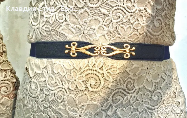 Елегантен ластичен дамски колан, снимка 3 - Колани - 45301864