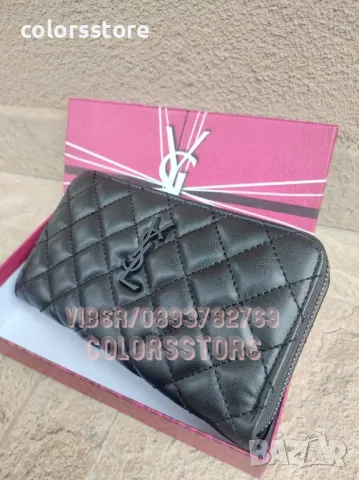 Черно портмоне YSL-SG41H, снимка 3 - Портфейли, портмонета - 45818125