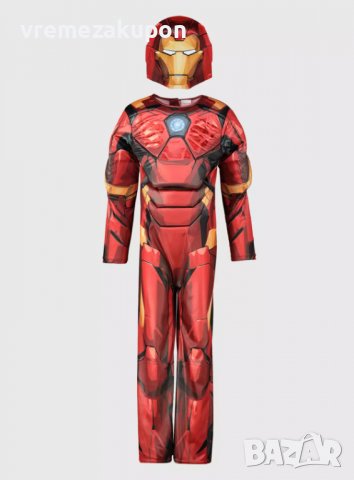 Невероятен костюм на Iron man /Железният човек/ с мускули и маска