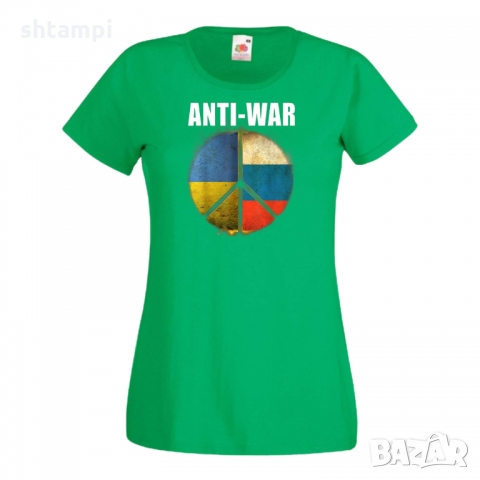 Дамска тениска ANTI WAR,спасете Украйна,против Войната, снимка 2 - Тениски - 36113545