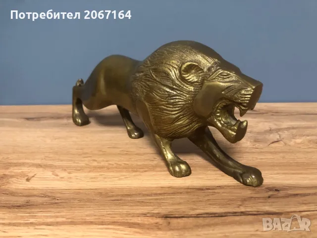Голям бронзов лъв, снимка 10 - Антикварни и старинни предмети - 48721906