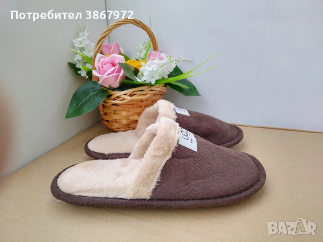 Домашни чехли с пух UCC, снимка 2 - Пантофи - 52680157
