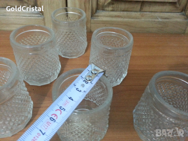 Стъклени чаши чашки, снимка 3 - Антикварни и старинни предмети - 36369432
