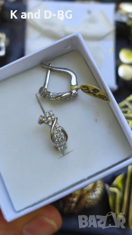 Обици. Сребро 925 с циркови., снимка 6 - Колиета, медальони, синджири - 50570258